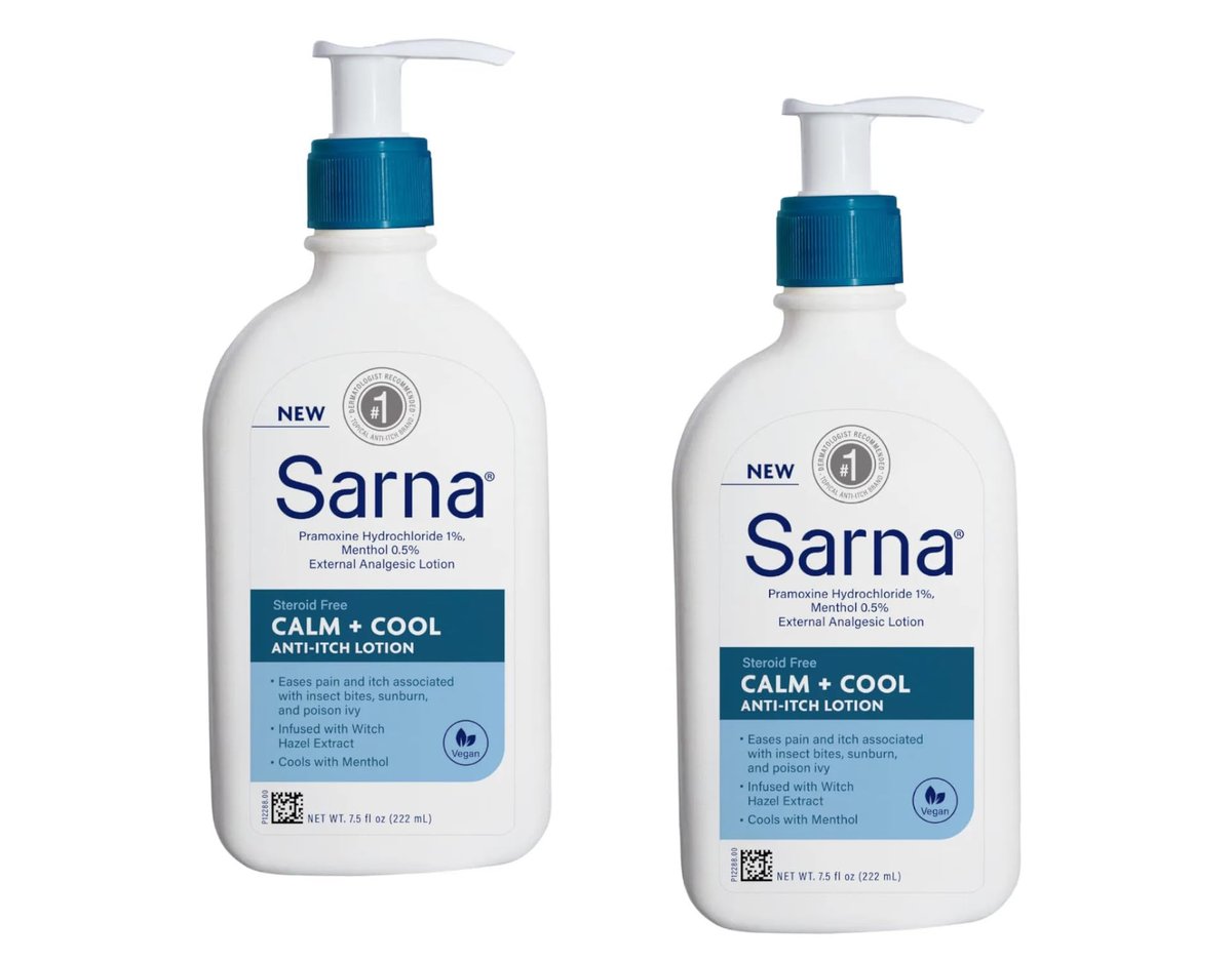 Sarna Calm + Cool Anti-Itch Lotion 7,5 Fl. Oz. (2er-Pack) – Beruhigende Linderung bei Juckreiz