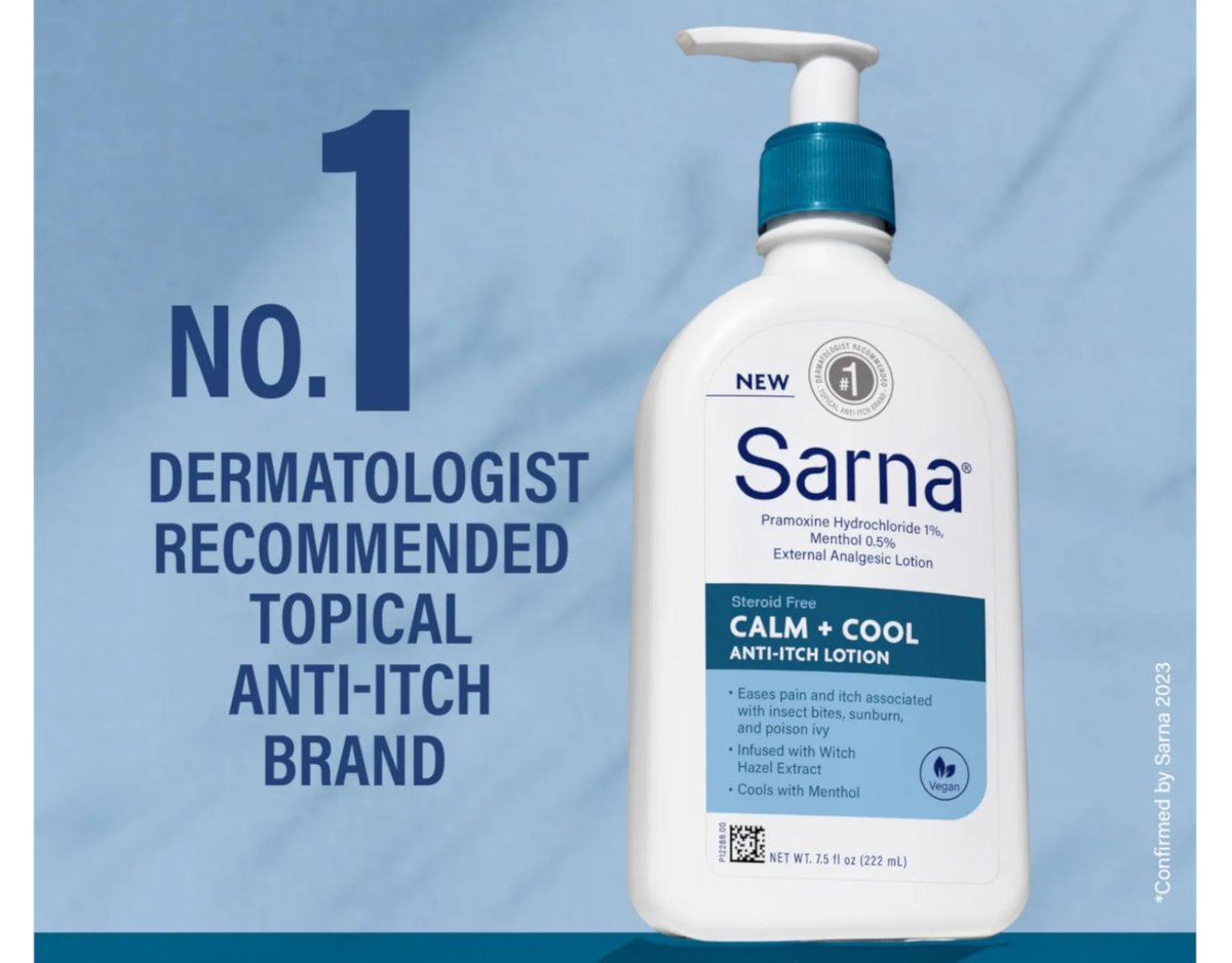 Sarna Calm + Cool Anti-Itch Lotion 7,5 Fl. Oz. (2er-Pack) – Beruhigende Linderung bei Juckreiz