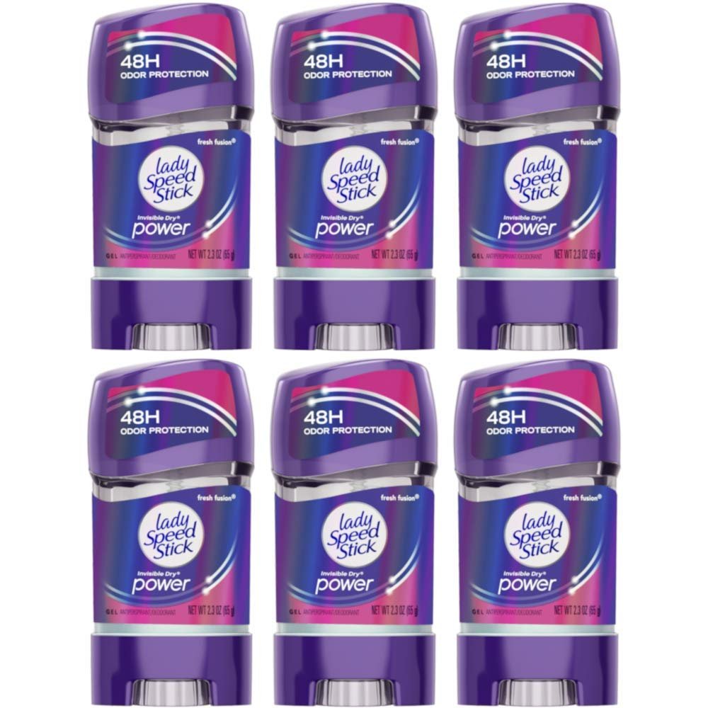 Lady Speed Stick 48H Antitranspirant Deo Gel Fresh Fusion 2,30 oz (6er-Pack)