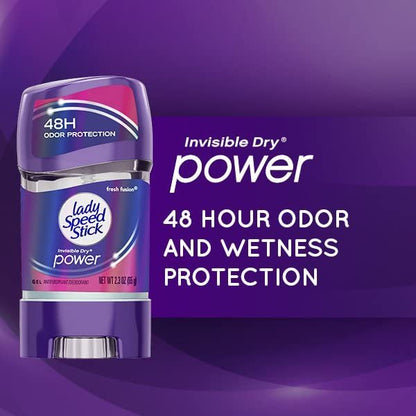 Lady Speed Stick 48H Antitranspirant Deo Gel Fresh Fusion 2,30 oz (6er-Pack)