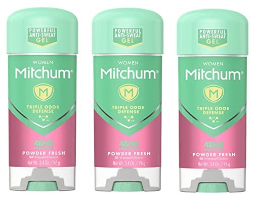 Mitchum For Women Antiperspirant Deodorant Clear Gel Powder Fresh – 3er Pack (3 x 96 g)
