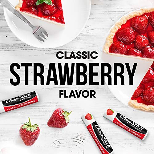 ChapStick Classic Strawberry Lip Balm – 9er-Pack, getönter Lippenpflegestift, saftig & süß, 0,15 oz pro Stück