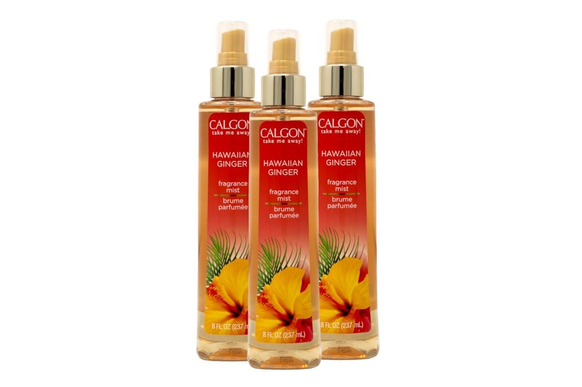 Calgon Hawaiian Ginger Duftnebel für den Körper 8 oz (3er-Pack) – Exotischer Frischekick