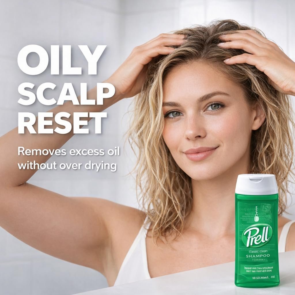 Prell Original Green Shampoo – Tiefenreinigendes Shampoo für Männer und Frauen | 13,5 oz | 3er-Pack