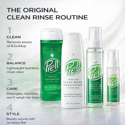 Prell Original Green Shampoo – Tiefenreinigendes Shampoo für Männer und Frauen | 13,5 oz | 3er-Pack