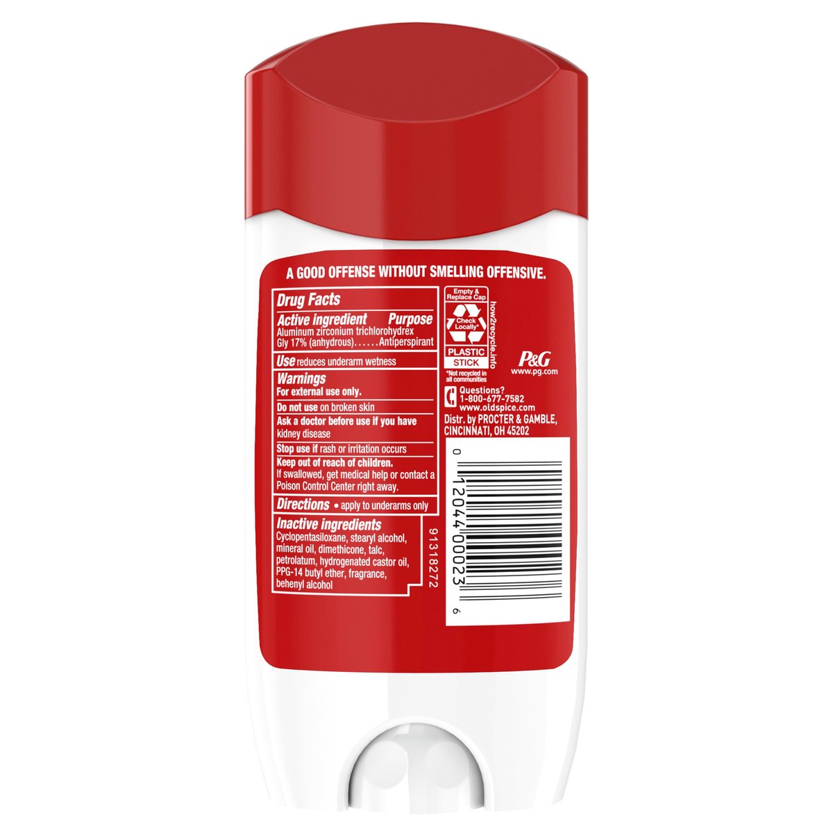 Old Spice High Endurance Antitranspirant & Deodorant, Original, 85 g (2er-Pack)