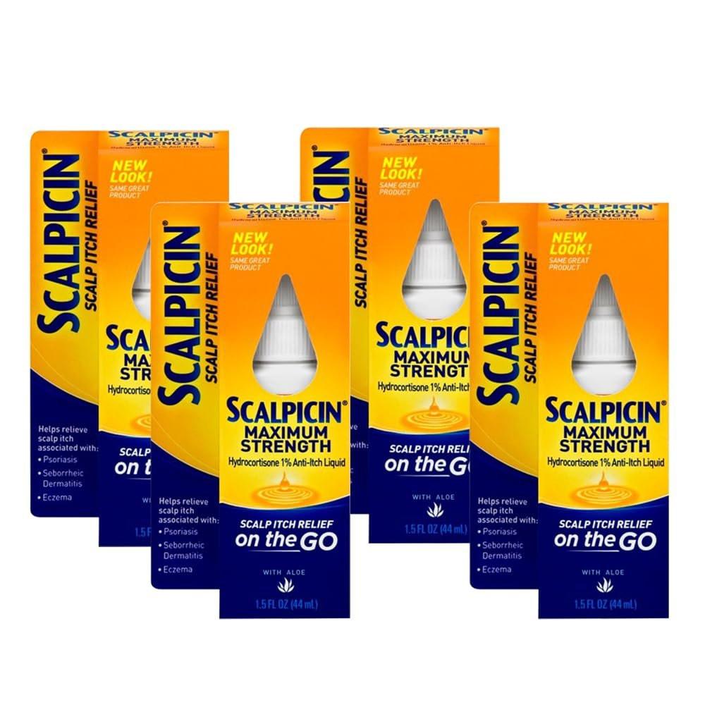 Scalpicin Max Stärke Kopfhaut Juckreiz Behandlung, 1,5 Unzen (Packung mit 4)