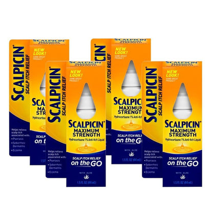 Scalpicin Max Stärke Kopfhaut Juckreiz Behandlung, 1,5 Unzen (Packung mit 4)