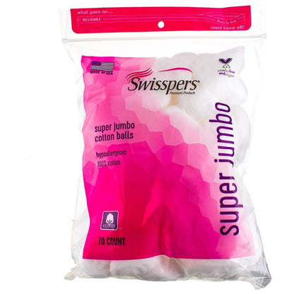 Swisspers Premium Super Jumbo Wattebälle, Puff Perfect (3er-Pack)