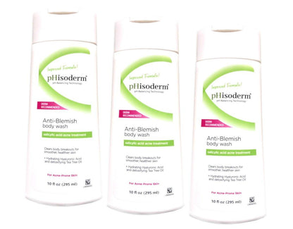 pHisoderm Anti-Blemish Body Wash 10 oz (3er-Pack) – Reinigende Körperpflege bei Unreinheiten