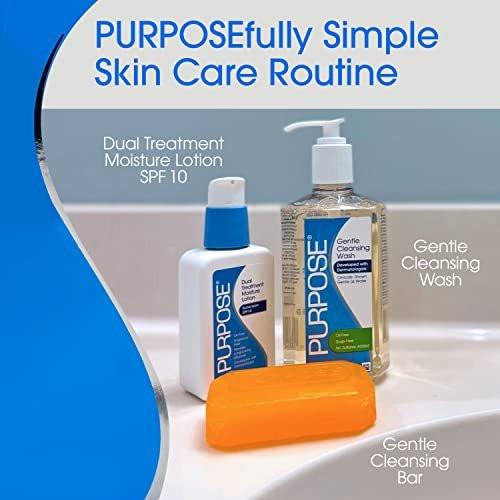 PURPOSE Sanfte Reinigungsseife, so sanft wie Wasser, für alle Hauttypen, für empfindliche & trockene Haut, ölfrei, hypoallergen, sulfatfrei, 6 x 170 g Riegel