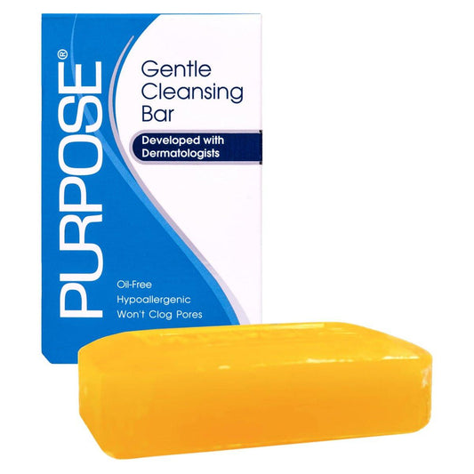 PURPOSE Sanfte Reinigungsseife, von Dermatologen entwickelt, für alle Hauttypen, für empfindliche & trockene Haut, ölfrei, hypoallergen, sulfatfrei, 6 oz Riegel (12er-Pack)