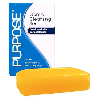 PURPOSE Sanfte Reinigungsseife, von Dermatologen entwickelt, für alle Hauttypen, für empfindliche & trockene Haut, ölfrei, hypoallergen, sulfatfrei, 6 oz Riegel (12er-Pack)