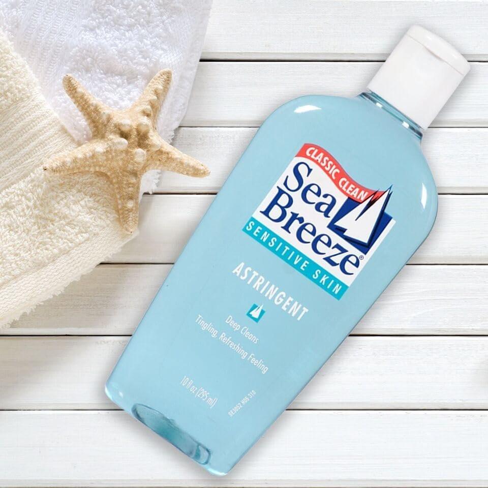 Sea Breeze Sensitive Skin Astringent 10 oz (6er-Pack) – Sanftes Gesichtswasser für empfindliche Haut