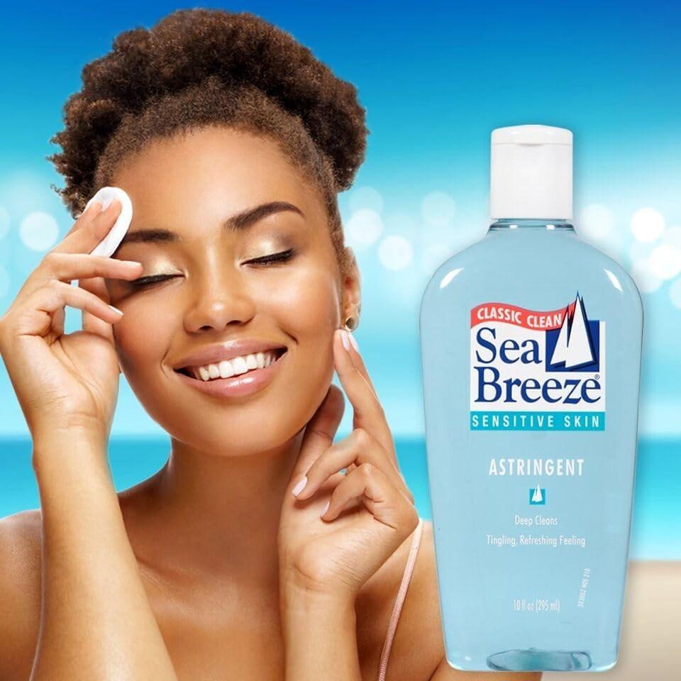 Sea Breeze Sensitive Skin Astringent 10 oz (6er-Pack) – Sanftes Gesichtswasser für empfindliche Haut