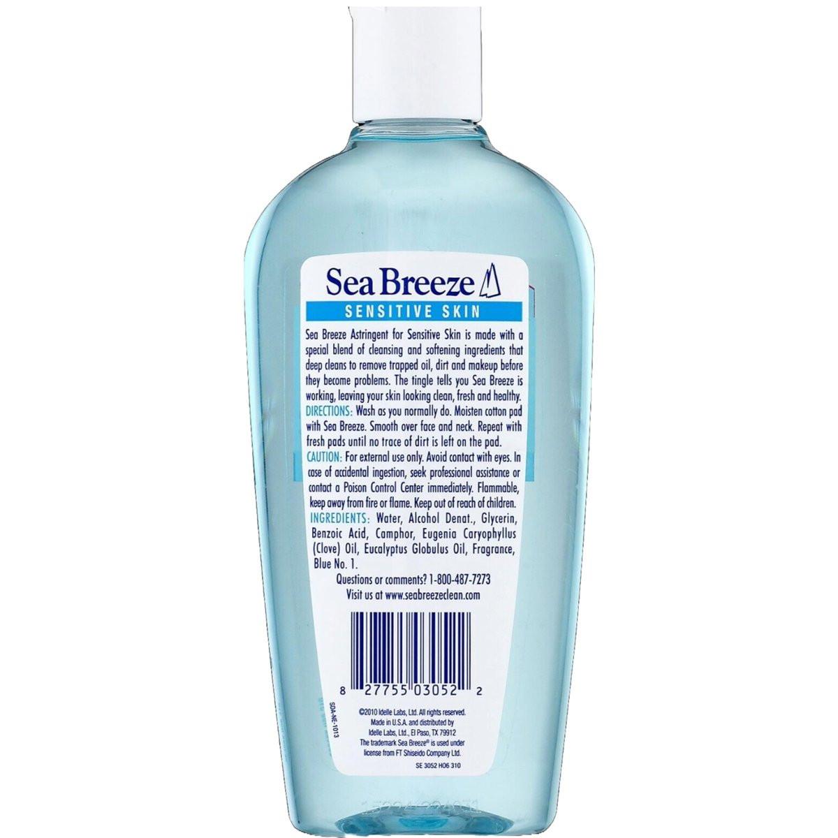 Sea Breeze Sensitive Skin Astringent 10 oz (6er-Pack) – Sanftes Gesichtswasser für empfindliche Haut