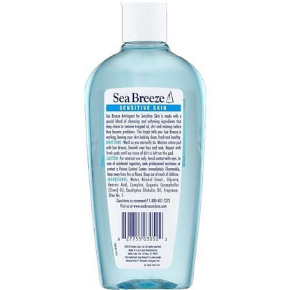 Sea Breeze Sensitive Skin Astringent 10 oz (6er-Pack) – Sanftes Gesichtswasser für empfindliche Haut
