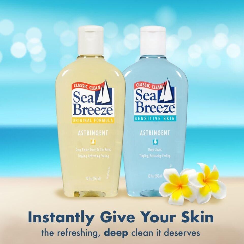Sea Breeze Sensitive Skin Astringent 10 oz (6er-Pack) – Sanftes Gesichtswasser für empfindliche Haut