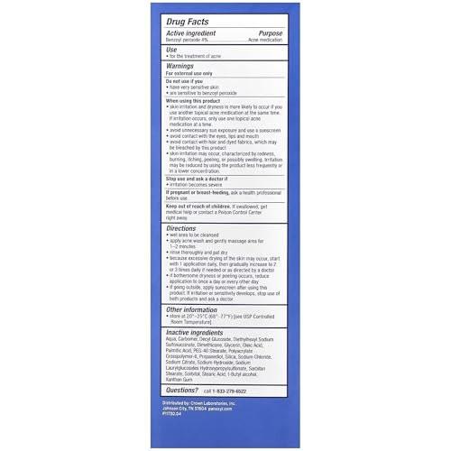 PanOxyl 4 Akne Waschcreme, 4% Benzoylperoxid 170 g (Packung mit 8)