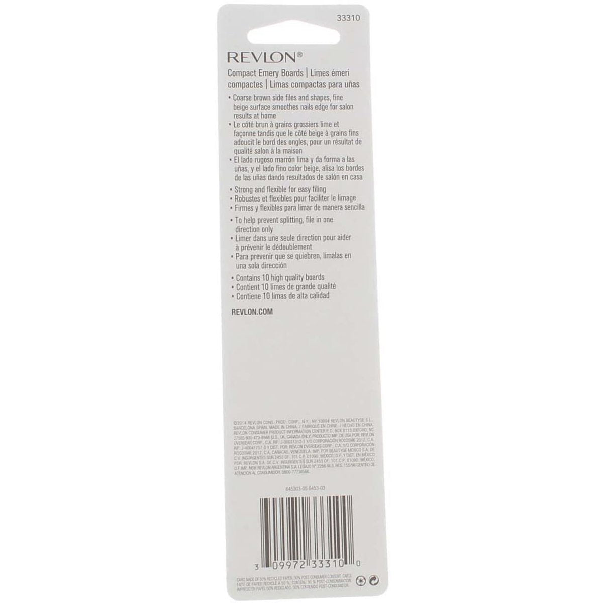 Revlon Compact Emory Boards 10 Stück (33310) – 3er-Pack