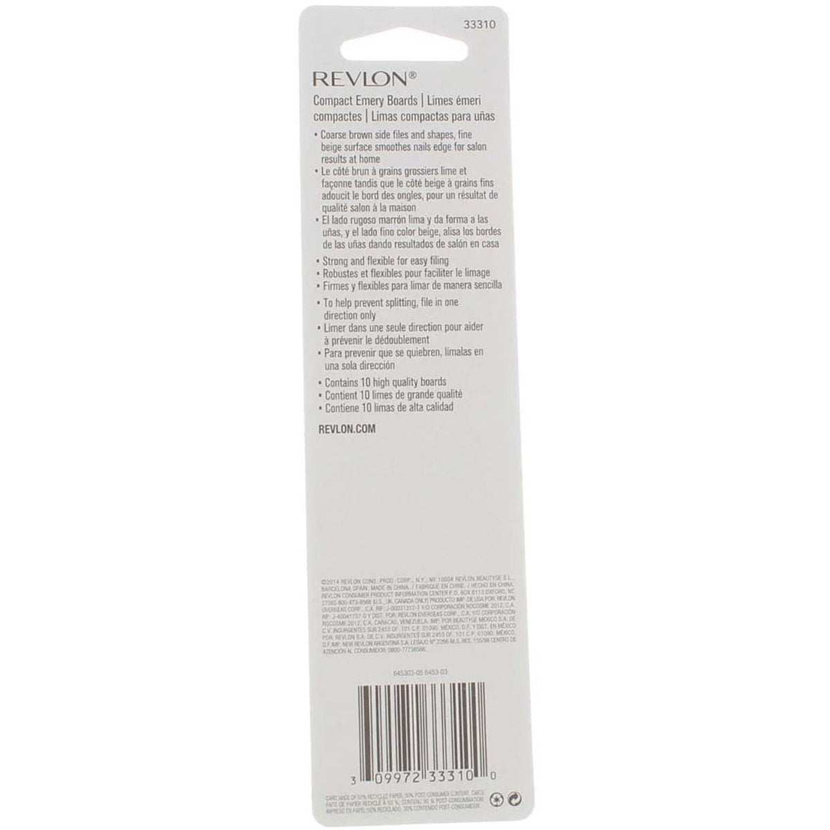 Revlon Compact Emory Boards 10 Stück (33310) – 3er-Pack