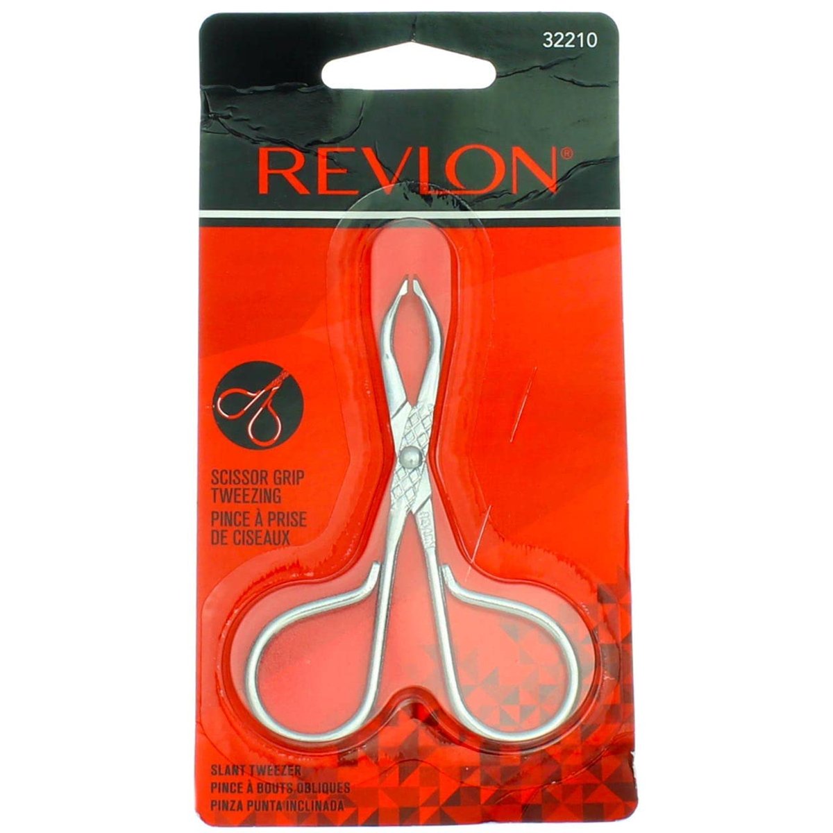 Revlon Perfectweeze Pinzette mit schräger Spitze, Edelstahl, 3er-Pack