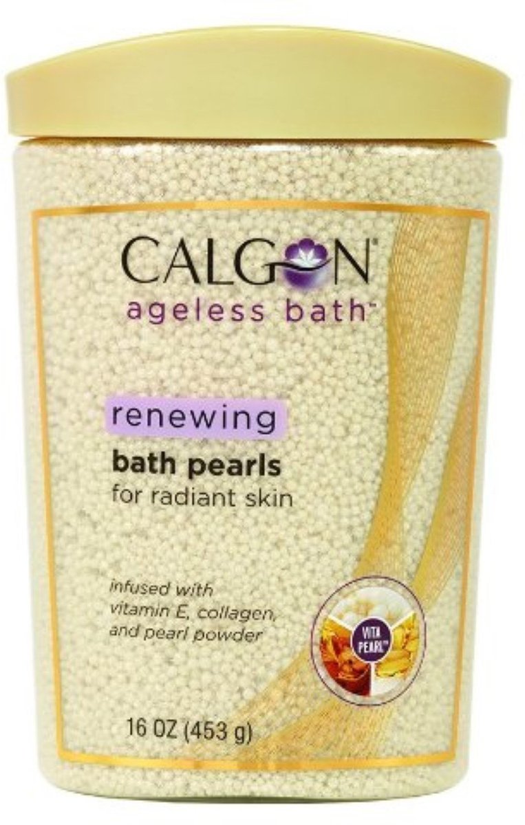 Calgon Ageless Badeperlen, 2er-Pack (2 x 453 g) – Verwöhnende Badezusätze für geschmeidige Haut