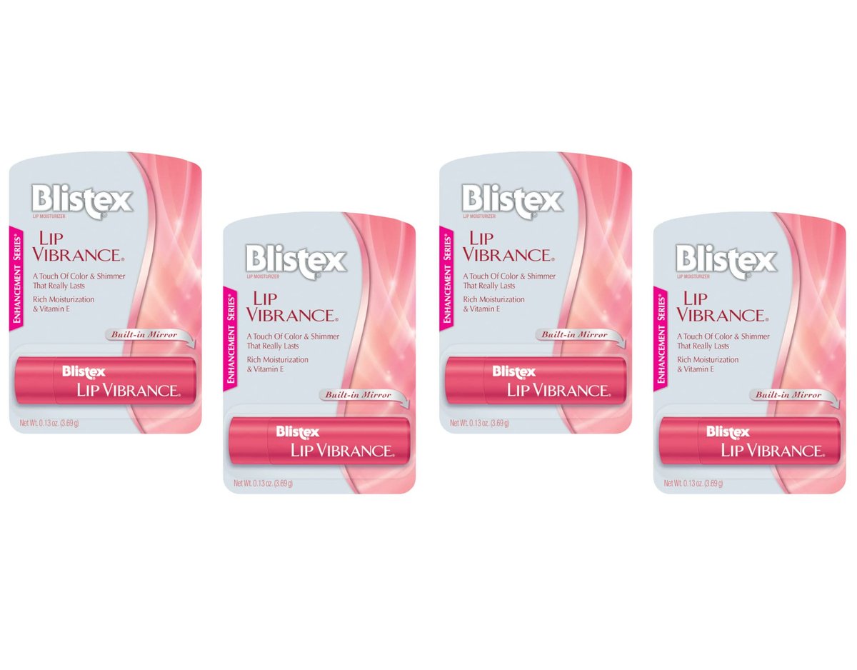 Blistex Lip Vibrance Lippenbalsam mit Schutzfaktor – 0,13 oz (4er-Pack)