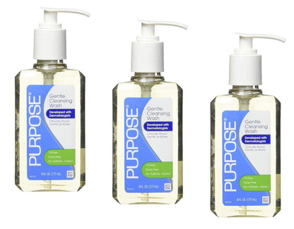 Purpose Sanfte Reinigungslotion, ölfrei, seifenfrei, ohne Sulfate, 6 Fl Oz (3er-Pack)
