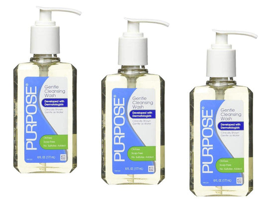 Purpose Sanfte Reinigungslotion, ölfrei, seifenfrei, ohne Sulfate, 6 Fl Oz (3er-Pack)