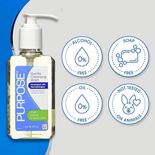 Purpose Sanfte Reinigungslotion, ölfrei, seifenfrei, ohne Sulfate, 6 Fl Oz (3er-Pack)