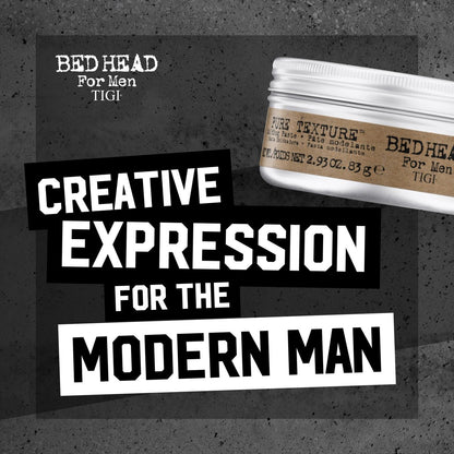 TIGI Bed Head for Men Pure Texture Haar-Modellierpaste – Für Textur & Separation – Vielseitige Creme-Paste-Fusion – Für Herrenfrisuren – Auf feuchtem & trockenem Haar – 2,93 oz (2er-Pack)