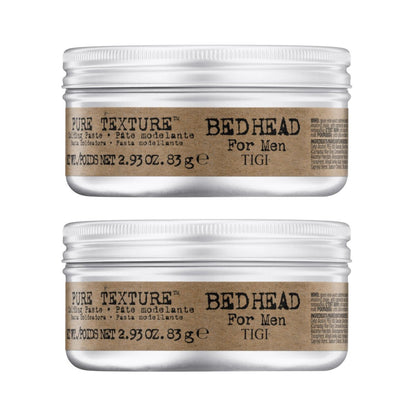 TIGI Bed Head for Men Pure Texture Haar-Modellierpaste – Für Textur & Separation – Vielseitige Creme-Paste-Fusion – Für Herrenfrisuren – Auf feuchtem & trockenem Haar – 2,93 oz (2er-Pack)