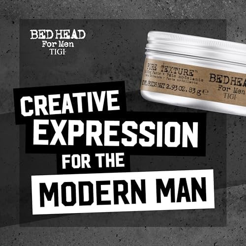 TIGI Bed Head for Men Pure Texture Haar-Modellierpaste – Für Textur & Separation – Vielseitige Creme-Paste-Fusion – Für Herrenfrisuren – Auf feuchtem & trockenem Haar – 2,93 oz (2er-Pack)