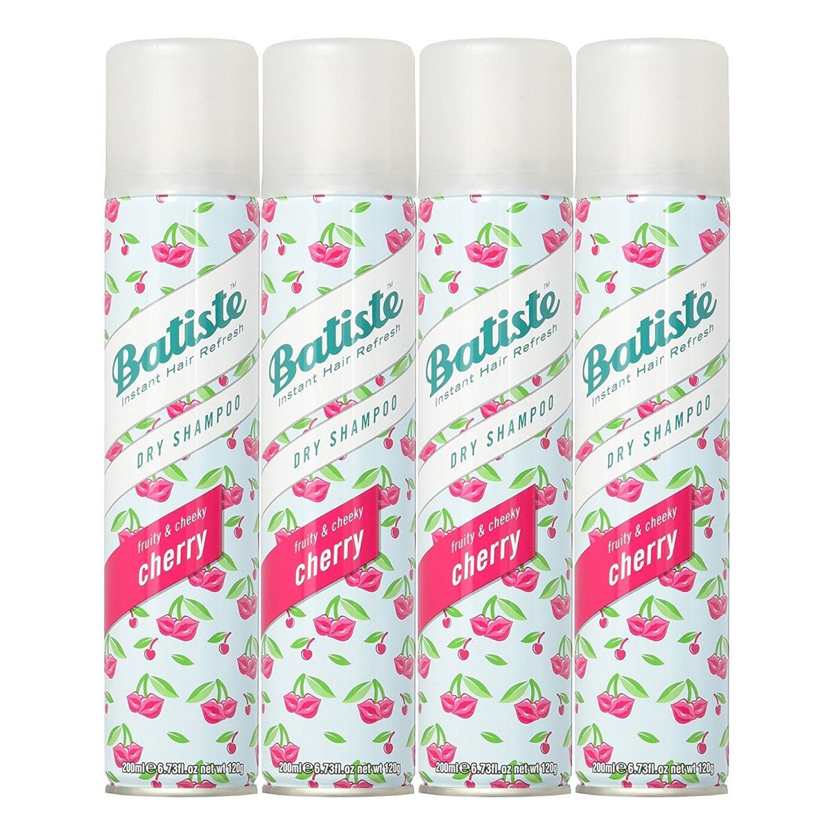 Batiste Trockenshampoo Cherry 6,73 oz (4er-Pack) – Frische & Volumen ohne Wasser