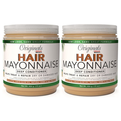 Originals By Africa's Best Haar-Mayonnaise Conditioner – 2er-Pack (2 × 425 g) – Mit Kräuterextrakten, Eiprotein & Olivenöl für Tiefenpflege & Reparatur