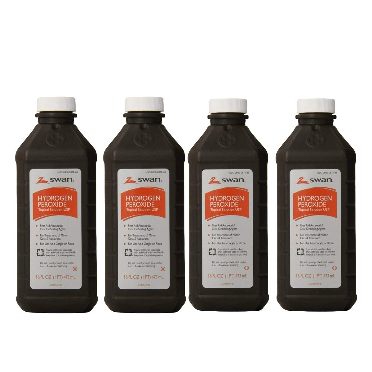 Swan Wasserstoffperoxid Lösung zur topischen Anwendung 16 Fl Oz (4er-Pack) oder 32 Fl Oz (2er-Pack)