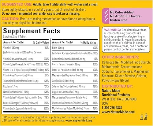 Nature Made Multivitamin für Frauen, 90 Kapseln (2er-Pack)