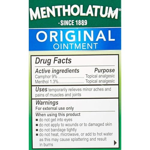 Mentholatum Original Salbe Beruhigende Linderung, Aromatische Dämpfe – 28 g (Packung mit 2)
