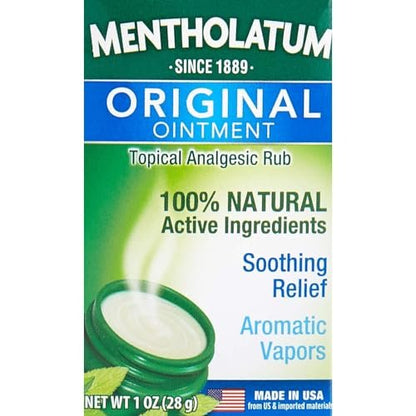 Mentholatum Original Salbe Beruhigende Linderung, Aromatische Dämpfe – 28 g (Packung mit 2)
