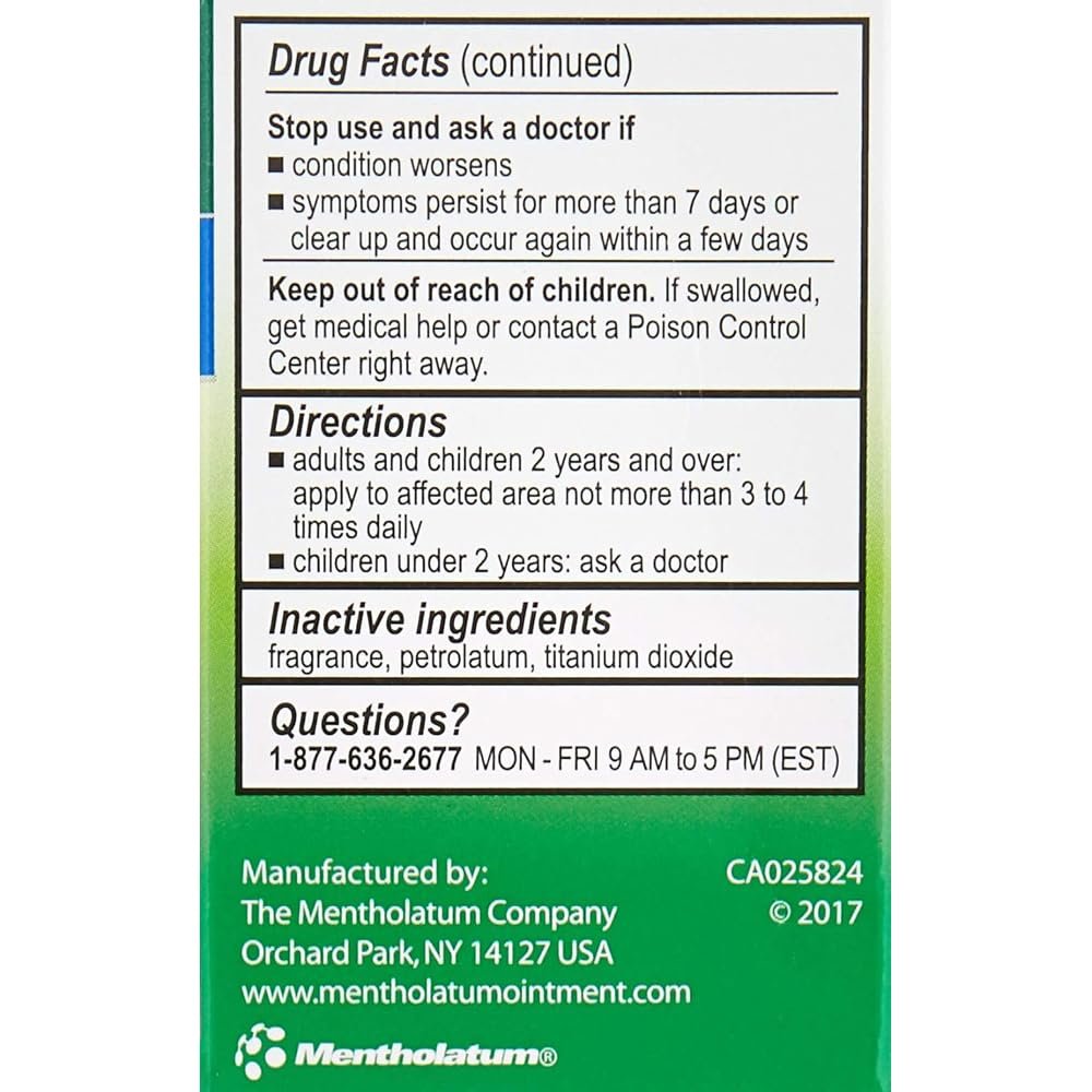 Mentholatum Original Salbe Beruhigende Linderung, Aromatische Dämpfe – 28 g (Packung mit 2)