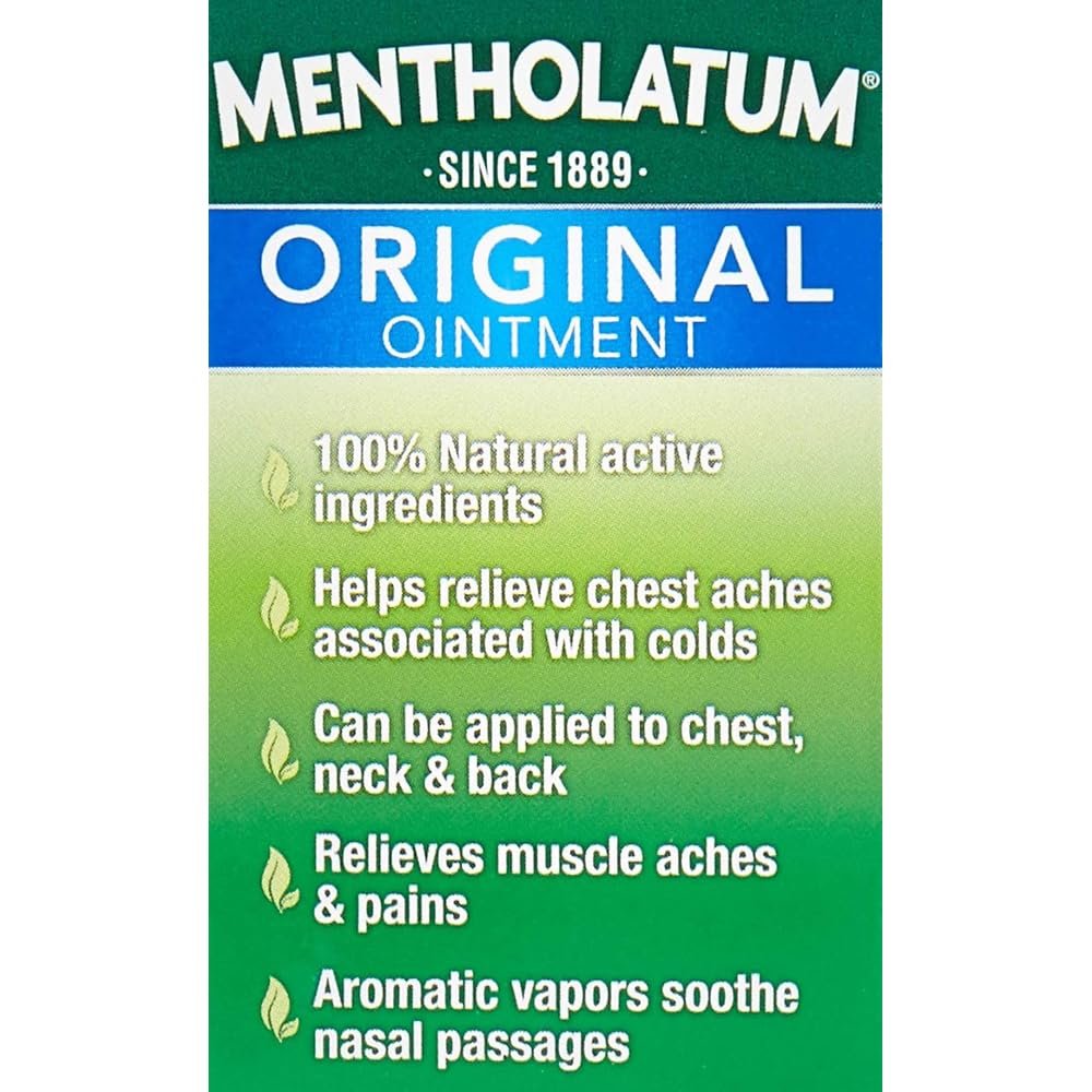 Mentholatum Original Salbe Beruhigende Linderung, Aromatische Dämpfe – 28 g (Packung mit 2)