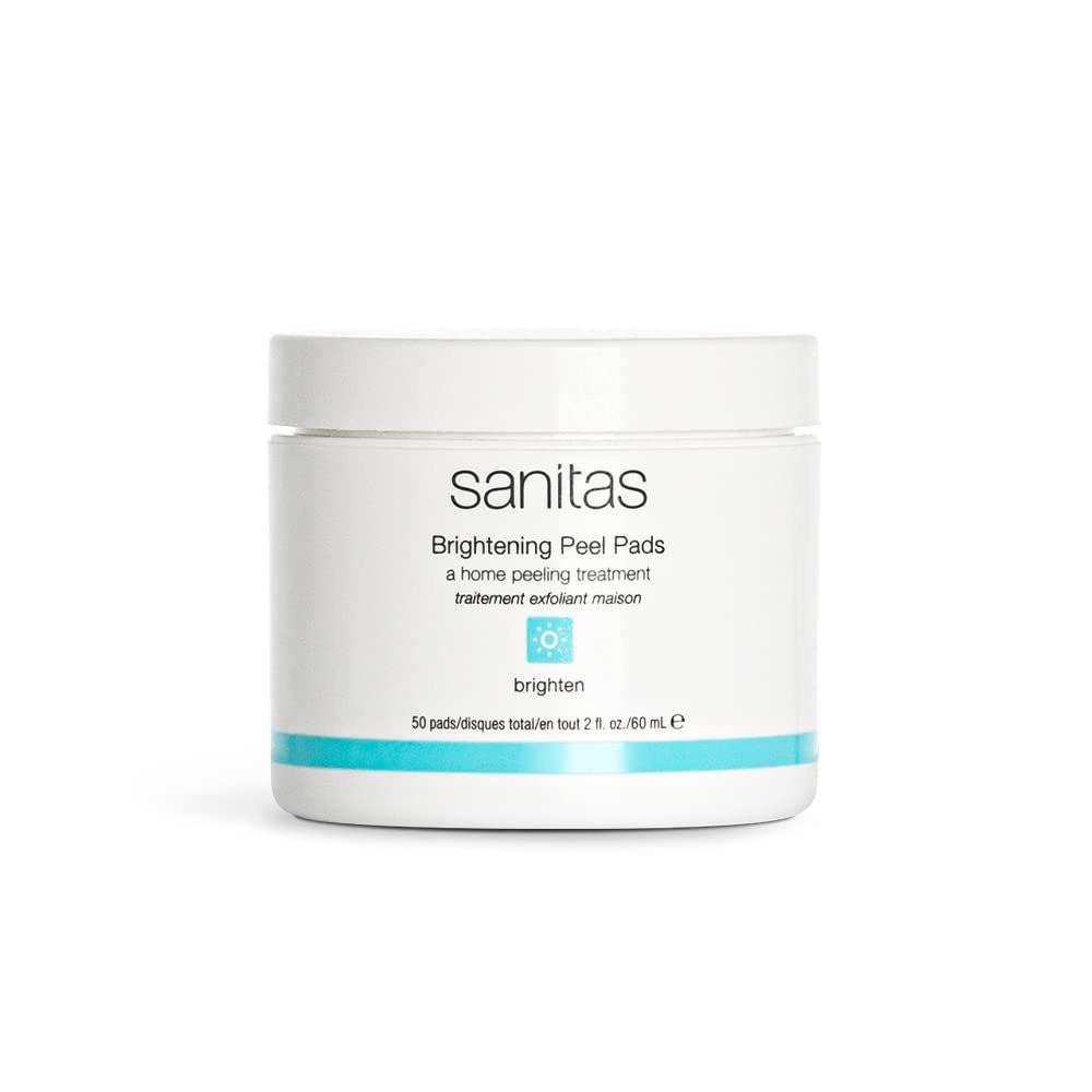 Sanitas Skincare Brightening Peel Pads – Peeling zu Hause mit Milchsäure, Glykolsäure und Salicylsäure, 50 Tücher / 60 ml