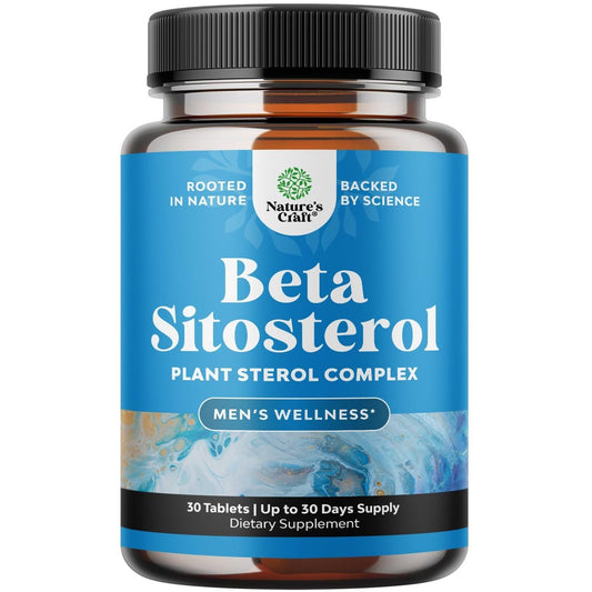 Pflanzensterin Komplex mit Beta-Sitosterin - 500 mg Beta-Sitosterin Sterine und Stanole für Herzgesundheit und Prostataunterstützung - Nahrungsergänzungsmittel für Männer - 30 Kapseln