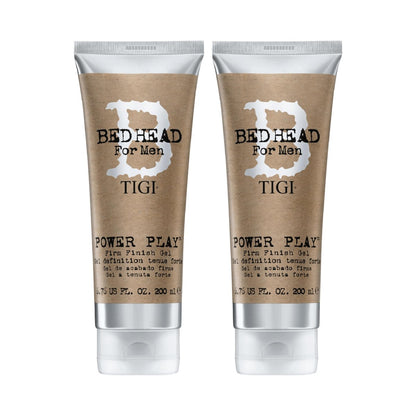 TIGI Bed Head Power Play Haargel für Männer, 2er-Pack – Starker Halt, Anti-Feuchtigkeit, Frizz-Kontrolle, 2x 200 ml