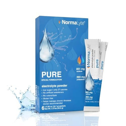 NormaLyte Pure – Elektrolyt-Pulverbeutel | Klinisch getestetes Elektrolyt-Getränk | 6 Portionen für effektive Hydration
