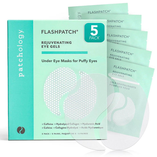 Patchology Under Eye Gel Patches – Natürliche Augenmasken gegen Schwellungen, dunkle Augenringe & Tränensäcke, beruhigende Hautpflege für alle Hauttypen (5 Paare)