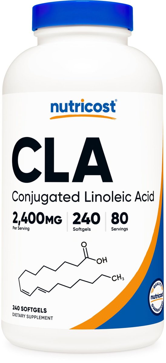 Nutricost CLA 800 mg, 240 Weichkapseln – Hochdosiertes konjugiertes Linolsäure Präparat