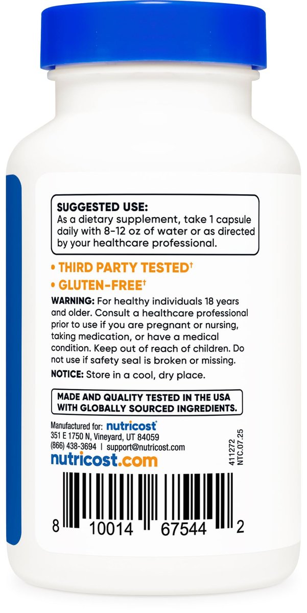 Nutricost Vitamin B2 (Riboflavin) 400mg, 120 Kapseln - Glutenfrei, Non-GMO
