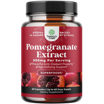 Fortgeschrittene Granatapfel-Extrakt Kapseln – starkes Antioxidans & gesunde Herzunterstützung – leicht zu schluckendes Granatapfel-Präparat – Superfood für Energie & Darmgesundheit – drittanbietergetestet – 60 Stück